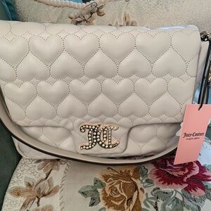 NWT Juicy Couture beige Quilted Shoulder Bag